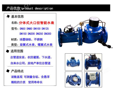 分体式大口径智能水表
