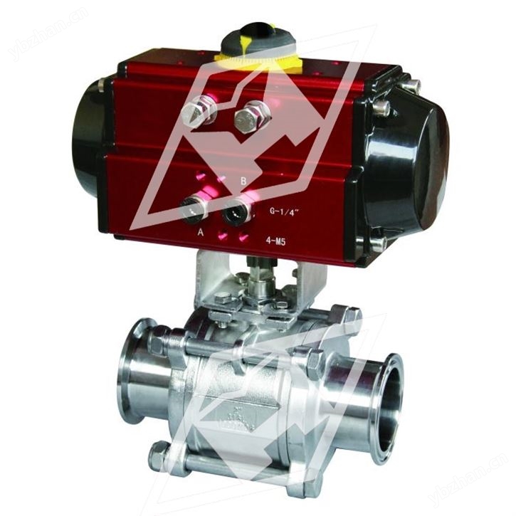 氣動三片式焊接卡箍卡套球閥