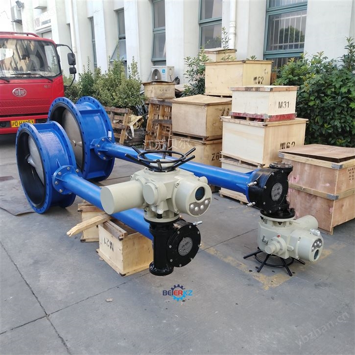 贝尔高温型加长杆电动调节通风蝶阀